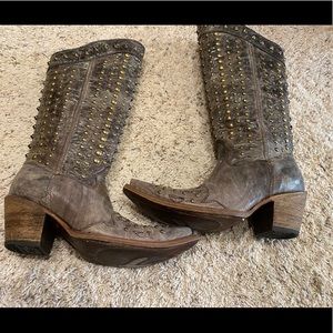 Corrall Vintage studded boots. Worn one time.